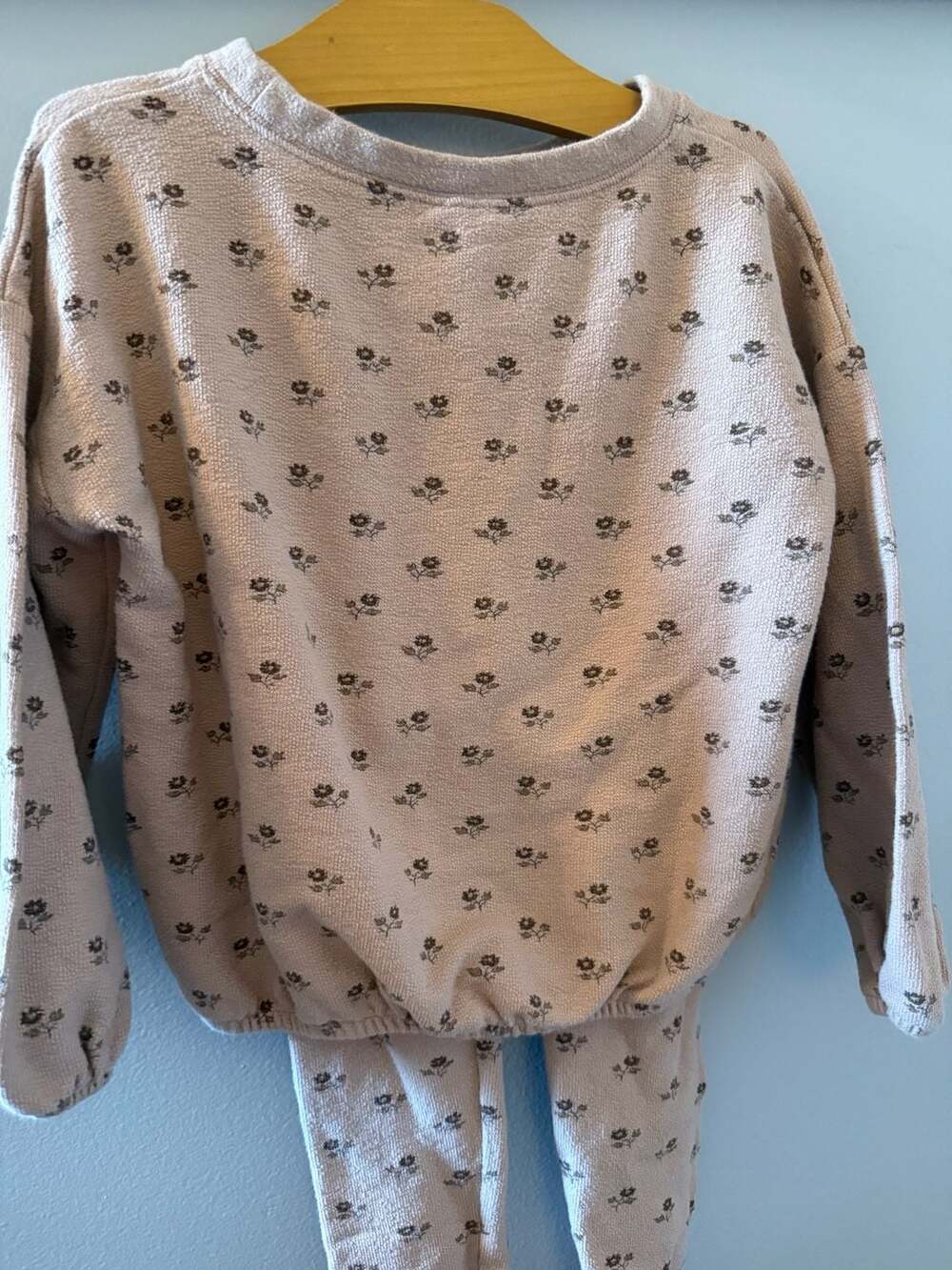 Rylee + Cru Spongey Knit Floral Long Sleeve Top and Leggings Set